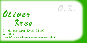 oliver kres business card
