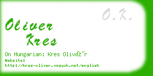 oliver kres business card
